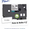 Brother Genuine P-touch TZe251 BK on WHT Label Tape, Laminated, 24mmX8m 2