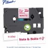 Brother Genuine P-touch TZe252 RD on WHT Label Tape, Laminated, 24mmX8m 2