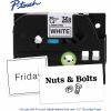Brother Genuine P-touch TZe261 BK on WHT Label Tape, Laminated, 36mmX8m 2