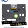 Brother Genuine P-touch TZe334 GLD on BK Label Tape, Laminated, 12mmX8m 2