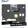 Brother Genuine P-touch TZe335 WHT on BK Label Tape, Laminated, 12mmX8m 2