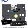 Brother Genuine P-touch TZe345 WHT on BK Label Tape, Laminated, 18mmX8m 2