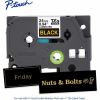 Brother Genuine P-touch TZe354 GLD on BK Label Tape, Laminated, 24mmX8m 2