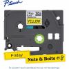 Brother Genuine P-touch TZe631 BK on YL Label Tape, Laminated, 12mmX8m 2