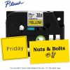 Brother Genuine P-touch TZe661 BK on YL Label Tape, Laminated, 36mmX8m 2