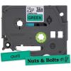 Brother Genuine P-touch TZe731 BK on GRN Label Tape, Laminated, 12mmX8m 2