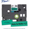 Brother Genuine P-touch TZe741 BK on GRN Label Tape, Laminated, 18mmX8m 2