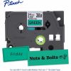 Brother Genuine P-touch TZe751 BK on GRN Label Tape, Laminated, 24mmX8m 2