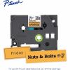 Brother Genuine P-touch TZeB41 BK on FLUOR ORG Label Tape, Laminated, 18mmX5m 2
