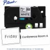 Brother Genuine P-touch TZeFX261 BK on WHT Label Tape, Flexible ID Laminated, 36mmX8m 2