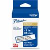 Brother Genuine P-touch TZeM251 BK on WHT Label Tape, Premium Matte Laminated, 24mmX8m 1