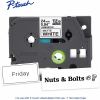 Brother Genuine P-touch TZeM251 BK on WHT Label Tape, Premium Matte Laminated, 24mmX8m 2
