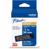 Brother Genuine P-touch TZeM355 WHT on BK Label Tape, Premium Matte Laminated, 24mmX8m 1