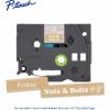 Brother Genuine P-touch TZeMQ835 WHT on SATIN GLD Label Tape, Laminated, 12mmX5m 2