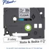 Brother Genuine P-touch TZeS131 BK on CLR Label Tape, Strong Adhesive Lam., 12mmX8m 2
