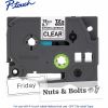 Brother Genuine P-touch TZeS141 BK on CLR Label Tape, Strong Adhesive Lam., 18mmX8m 2