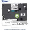 Brother Genuine P-touch TZeS151 BK on CLR Label Tape, Strong Adhesive Lam., 24mmX8m 2