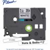 Brother Genuine P-touch TZeS221 BK on WHT Label Tape, Strong Adhesive Lam., 9mmX8m 2