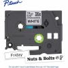 Brother Genuine P-touch TZeS231 BK on WHT Label Tape, Strong Adhesive Lam., 12mmX8m 2