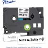 Brother Genuine P-touch TZeS241 BK on WHT Label Tape, Strong Adhesive Lam., 18mmX8m 2