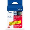 Brother Genuine P-touch TZeS651 BK on YL Label Tape, Strong Adhesive Lam., 24mmX8m 1