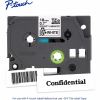 Brother Genuine P-touch TZeSE4 BK on WHT Tamper-Evident Label Tape, Laminated, 18mmX8m 2