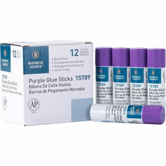 Business Source Bulk Purple Glue Sticks 1