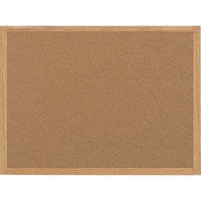 MasterVision Oak Frame 3'x2' Cork Bulletin Board 1