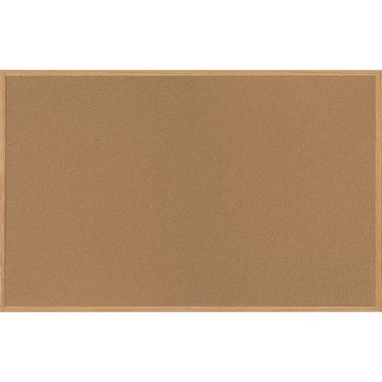 Bi-office Oak Frame Cork Bulletin Board 1