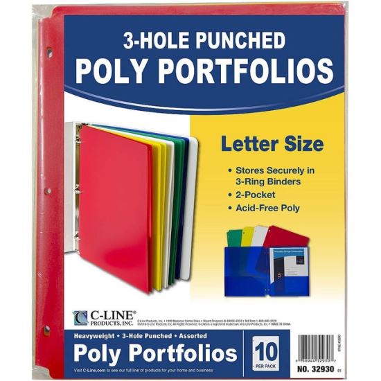 C-Line Two-Pocket Heavyweight Poly Portfolio Folder 1