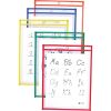 C-Line Reusable Dry Erase Pockets, Assorted Primary Colors, 9 x 12, 10/PK 1