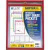 C-Line Reusable Dry Erase Pockets, Assorted Primary Colors, 9 x 12, 10/PK 2