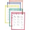 C-Line Reusable Dry Erase Pockets, Assorted Primary Colors, 9 x 12, 5/PK 1