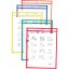 C-Line Reusable Dry Erase Pockets, Assorted Primary Colors, 9 x 12, 5/PK 1