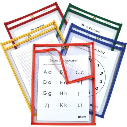 C-Line Super Heavyweight Plus Reusable Dry Erase Pockets 1