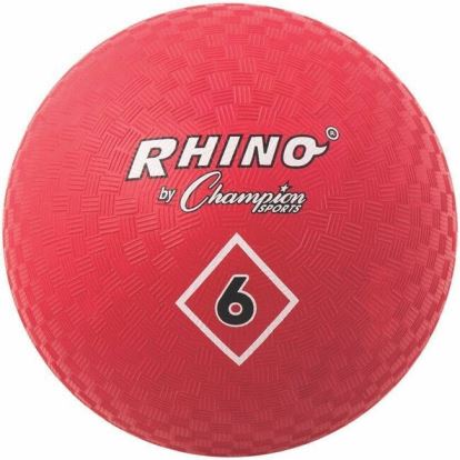Champion Sports Playground Ball, Red, 6" D 1