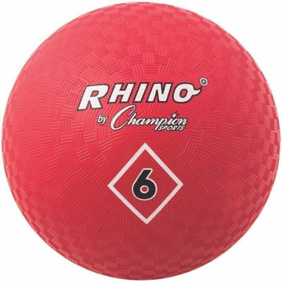 Champion Sports Playground Ball, Red, 6" D 1