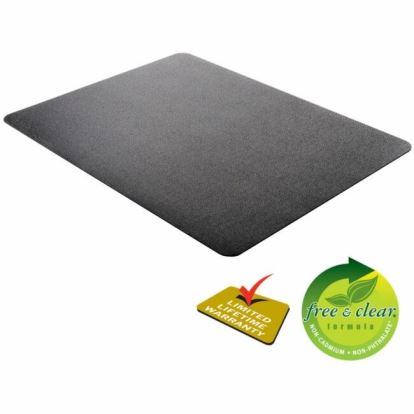 Deflecto Chair Mat For Medium-Pile Carpet, Rectangular, 36"W x 48"D, Black 1