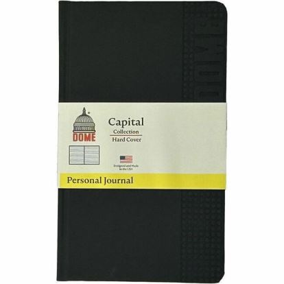 Dome Personal Journal - 5 x 8 Inch Softcover Black Lined Journal Notebook 1