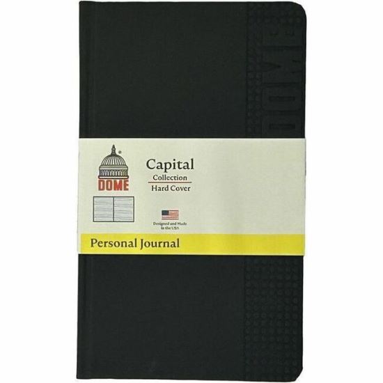 Dome Personal Journal - 5 x 8 Inch Softcover Black Lined Journal Notebook 1