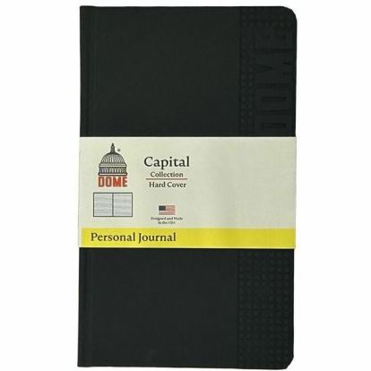 Dome Personal Journal - 5 x 8 Inch Hardcover Black Lined Journal Notebook 1