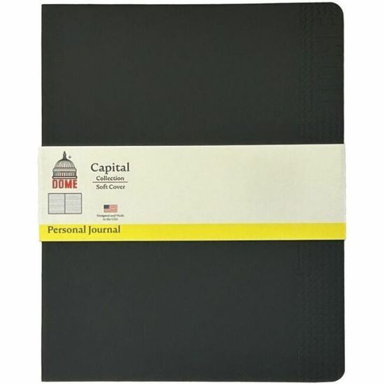 Dome Personal Journal - 8×10 Inch Softcover Black Lined Journal Notebook 1