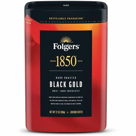 Folgers® Ground Black Gold Dark Roast Ground Coffee 1