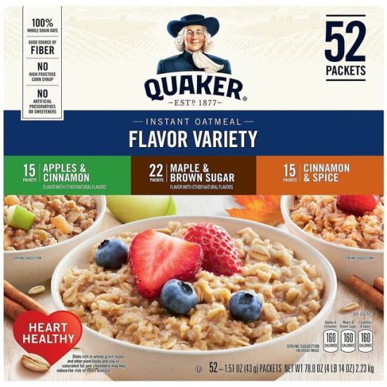 Green Rabbit Quaker Instant Oatmeal Variety Pack 1
