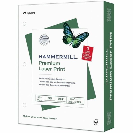 Hammermill Premium 3-Hole Laser Print 24 lb. Paper 1