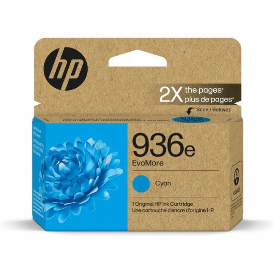 HP EvoMore 936e Original High Yield Inkjet Ink Cartridge - Cyan - 1 Each 1