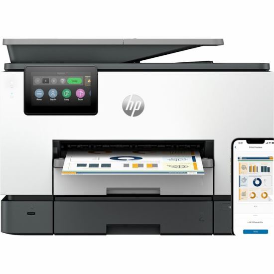 HP Officejet Pro 9130b Wired & Wireless Inkjet Multifunction Printer - Color - Cement 1