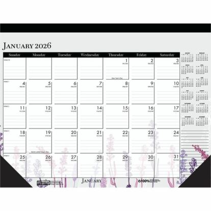 House of Doolittle Recycled Wild Flowers Desk Pad Calendar 1