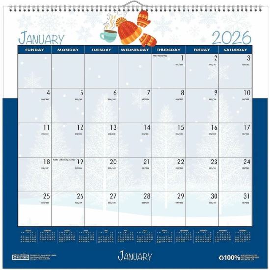 House of Doolittle Monthly Wall Calendar Seasonal Holiday Depictions 12 x 12 Inches 1