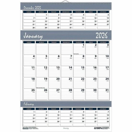 House of Doolittle Bar Harbor Triple Month Wall Calendars 1